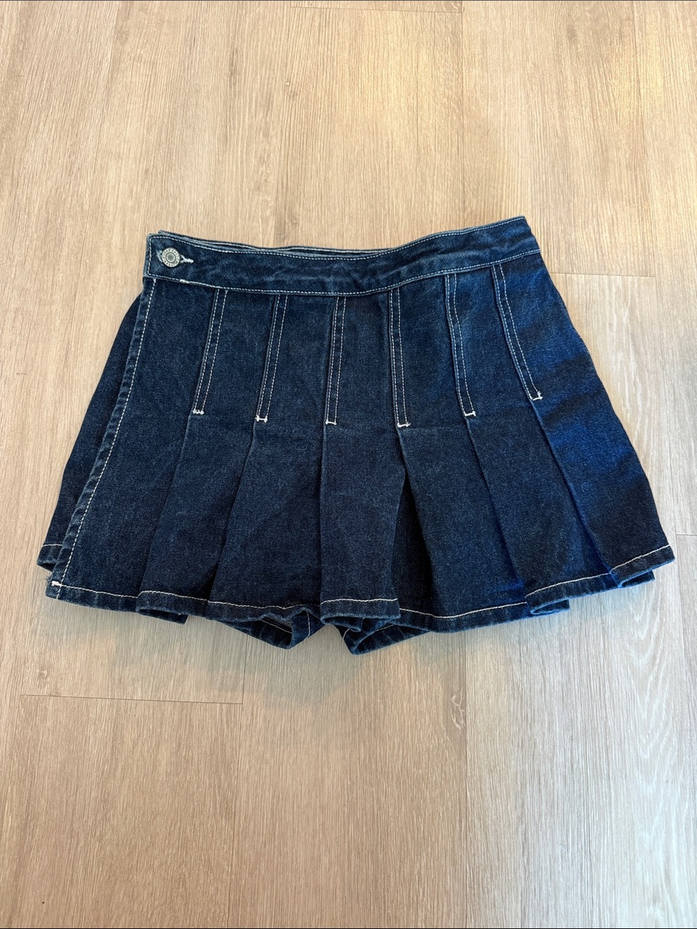 Brandy Melville Denim Pleated Skort